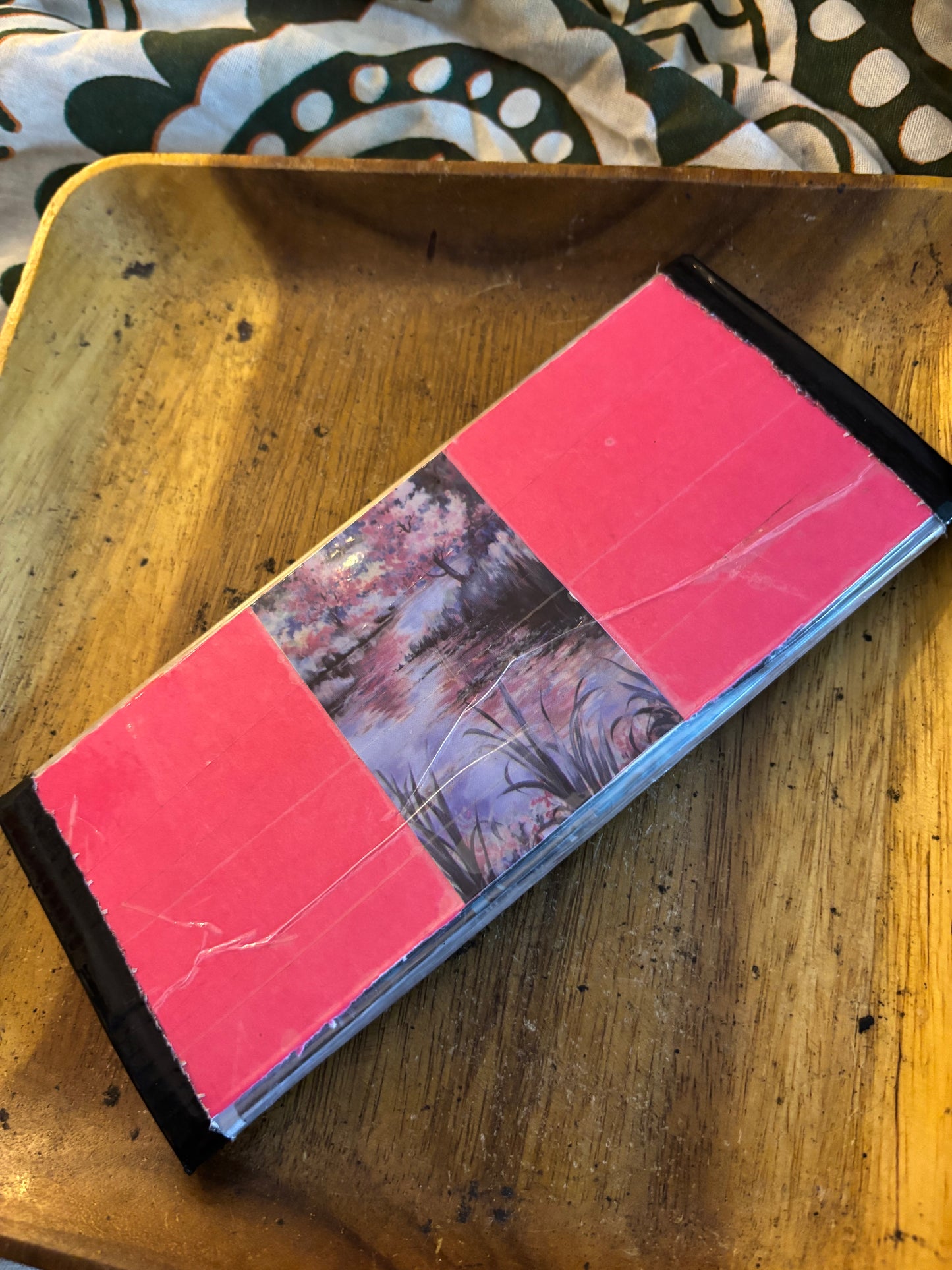 Pink Forest Trifold Tape Wallet