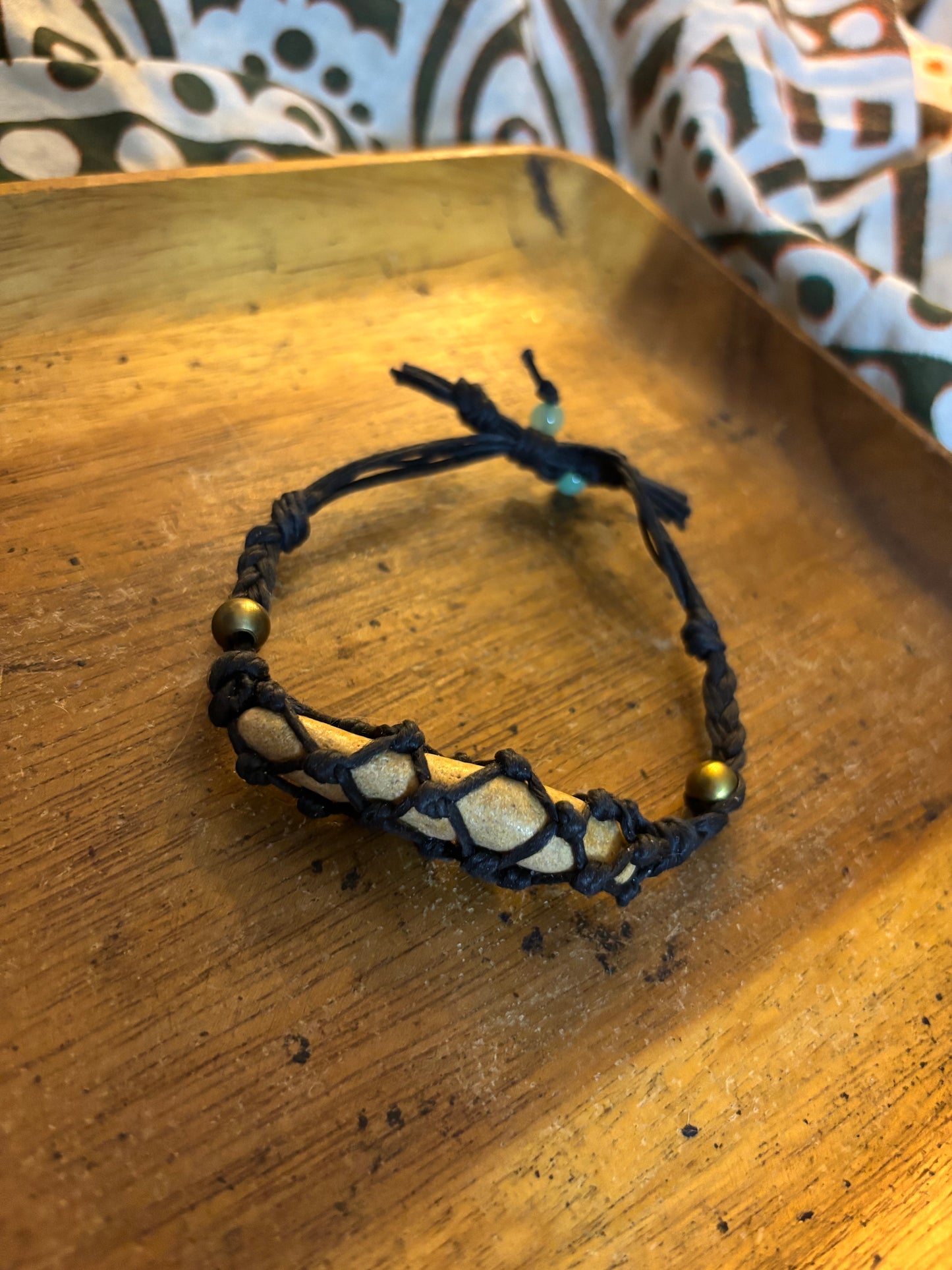 River Rock Hemp Bracelet