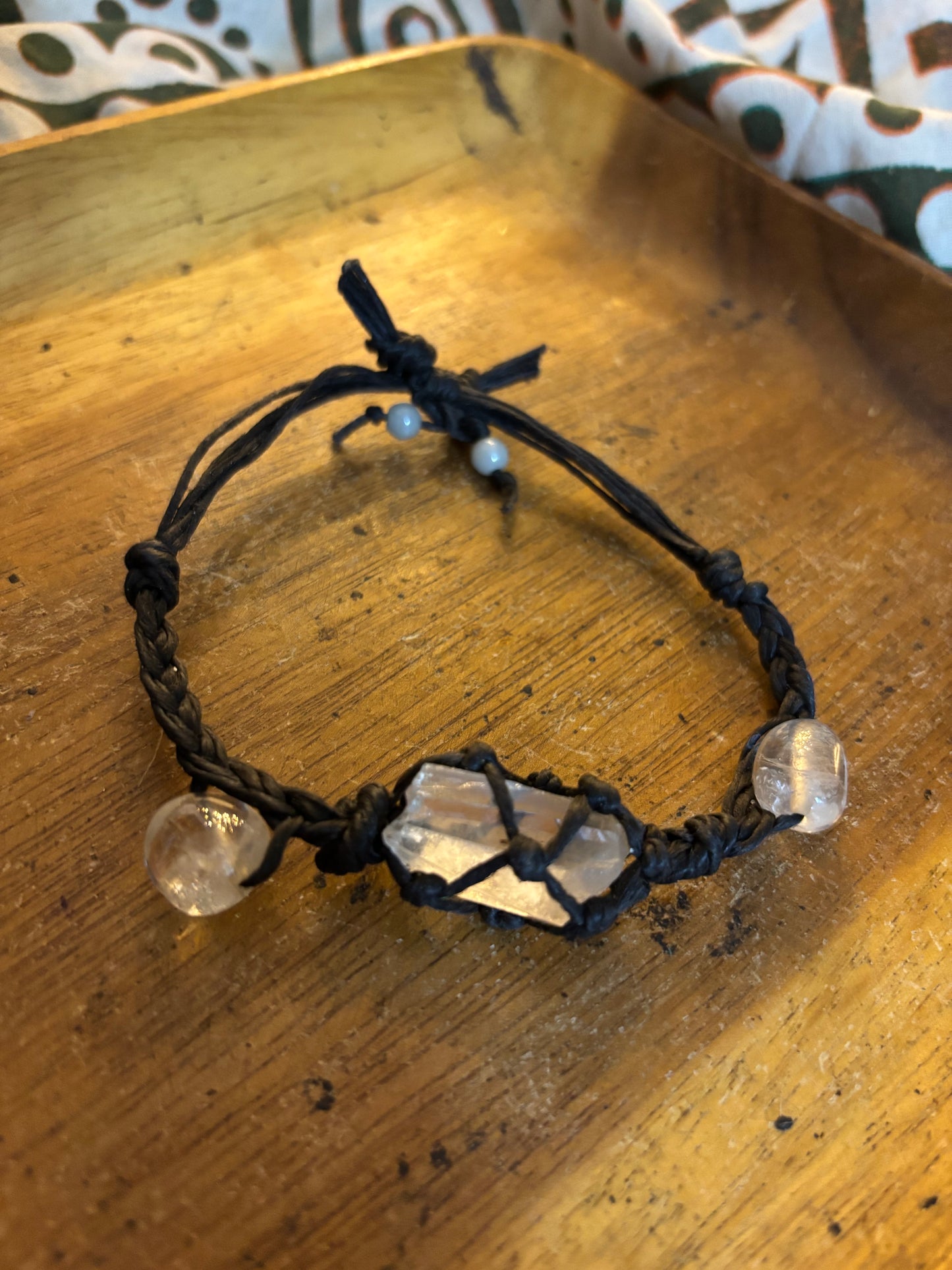 Quartz Crystals Hemp B racelet