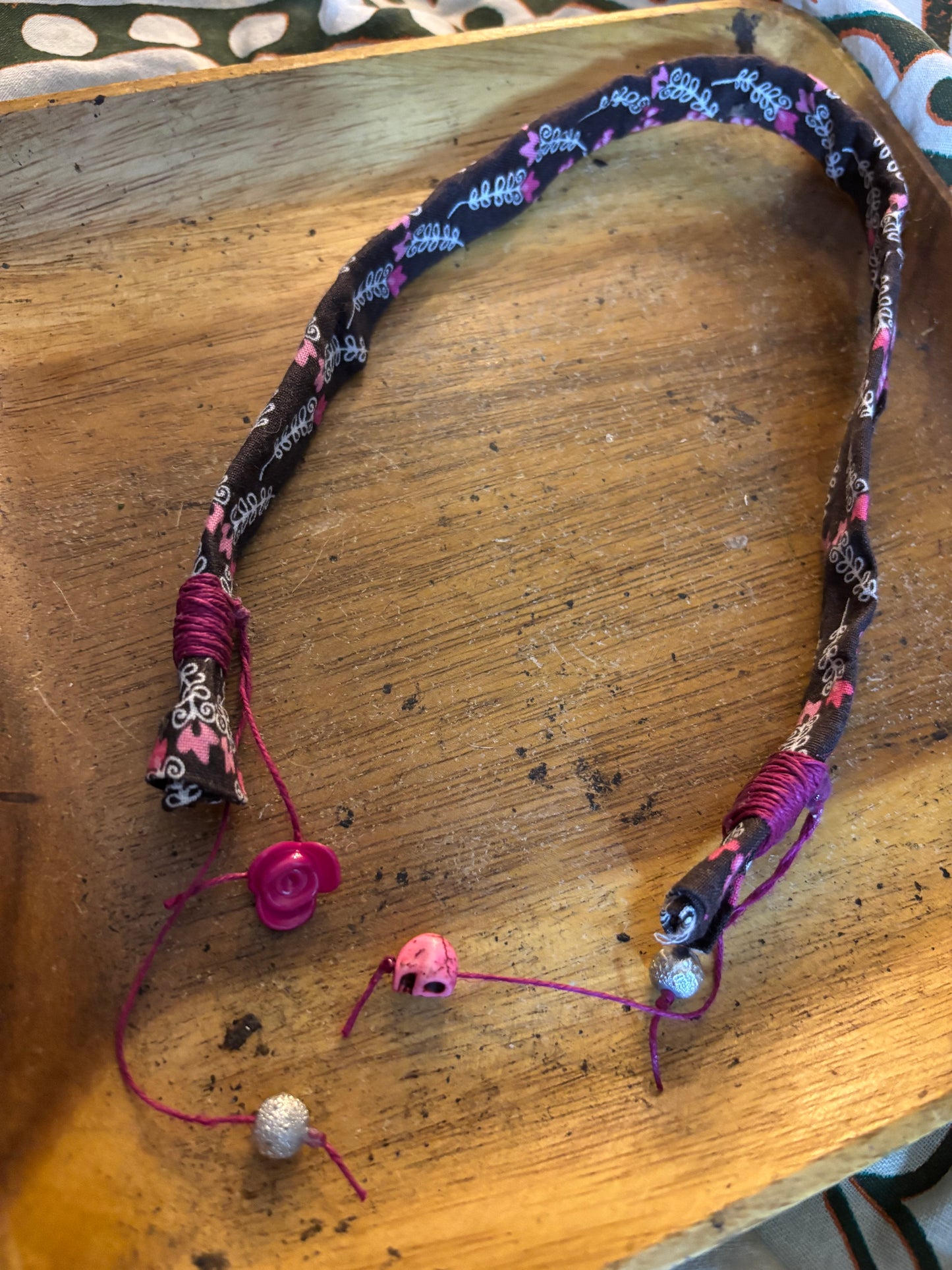 Pink Dread Hair Tie