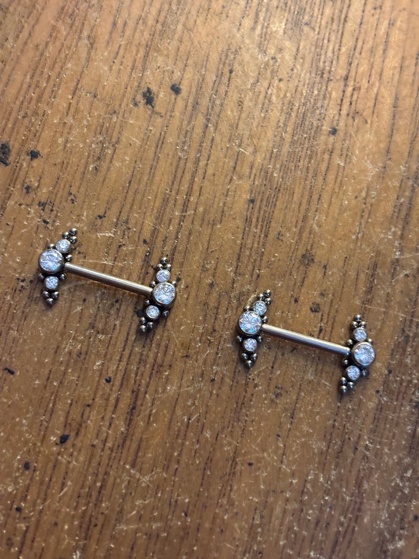 Three Stone Nipple Body Jewelry