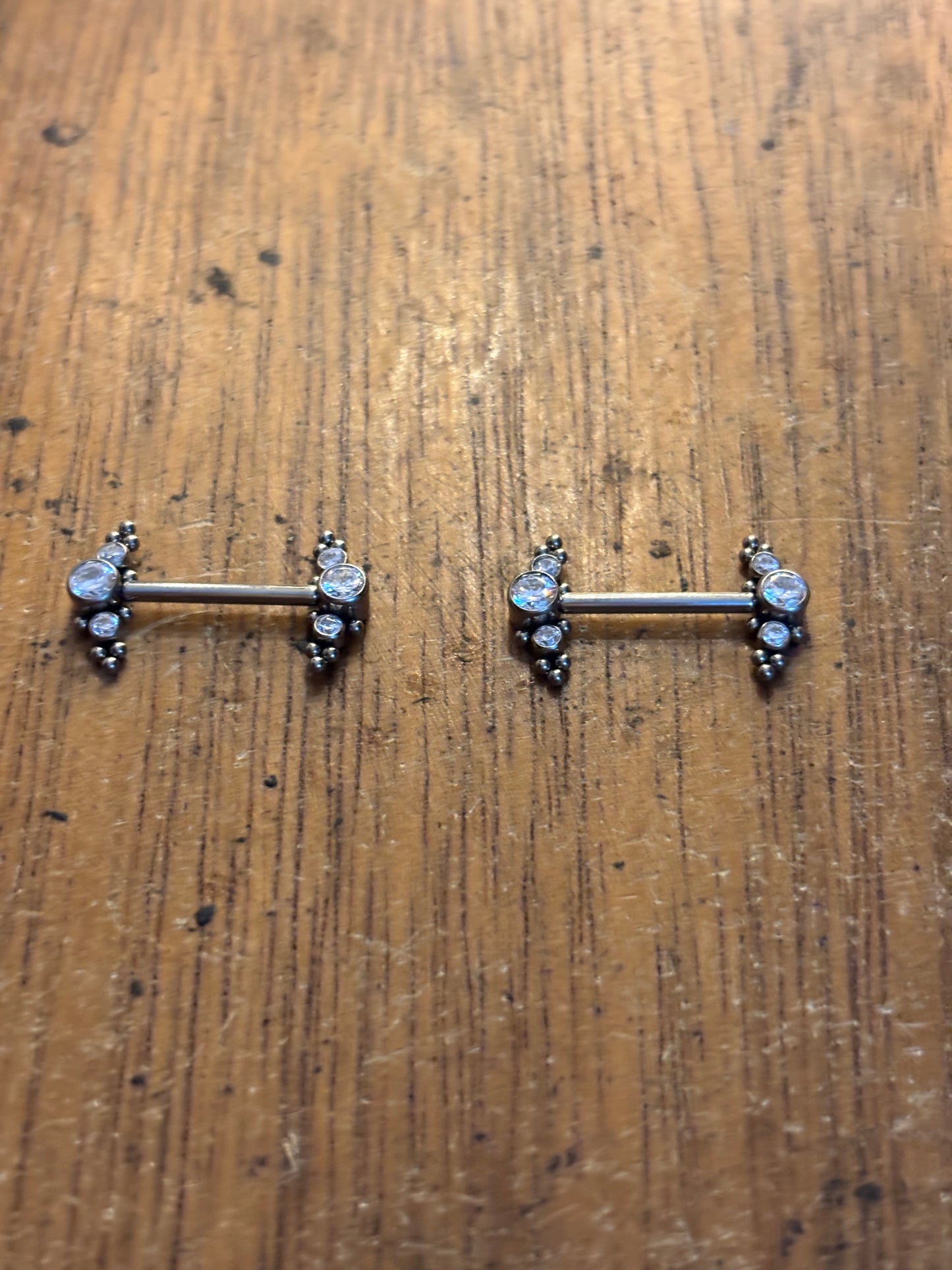 Three Stone Nipple Body Jewelry