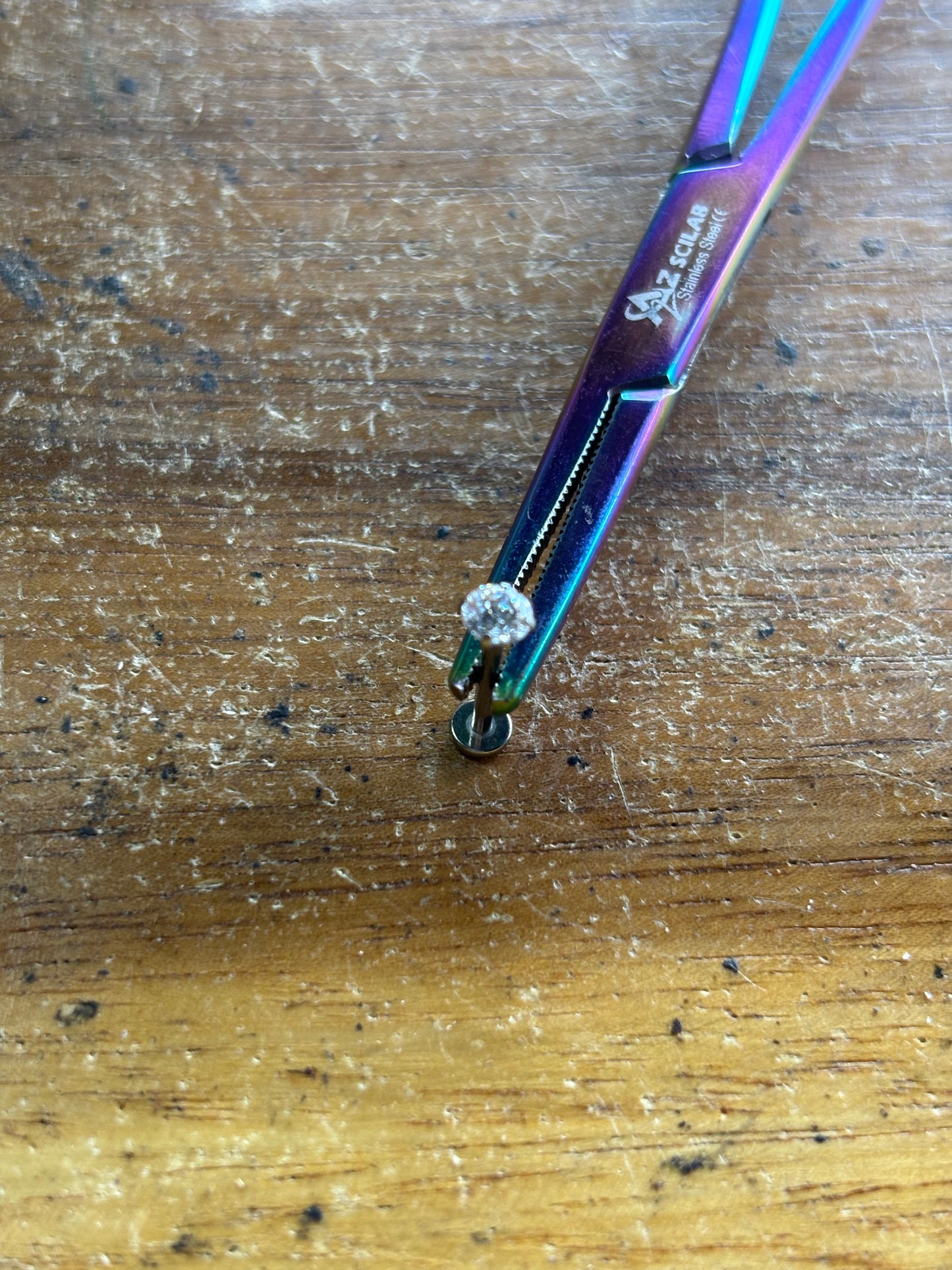 4mm Clear 16g 7/16 Labret