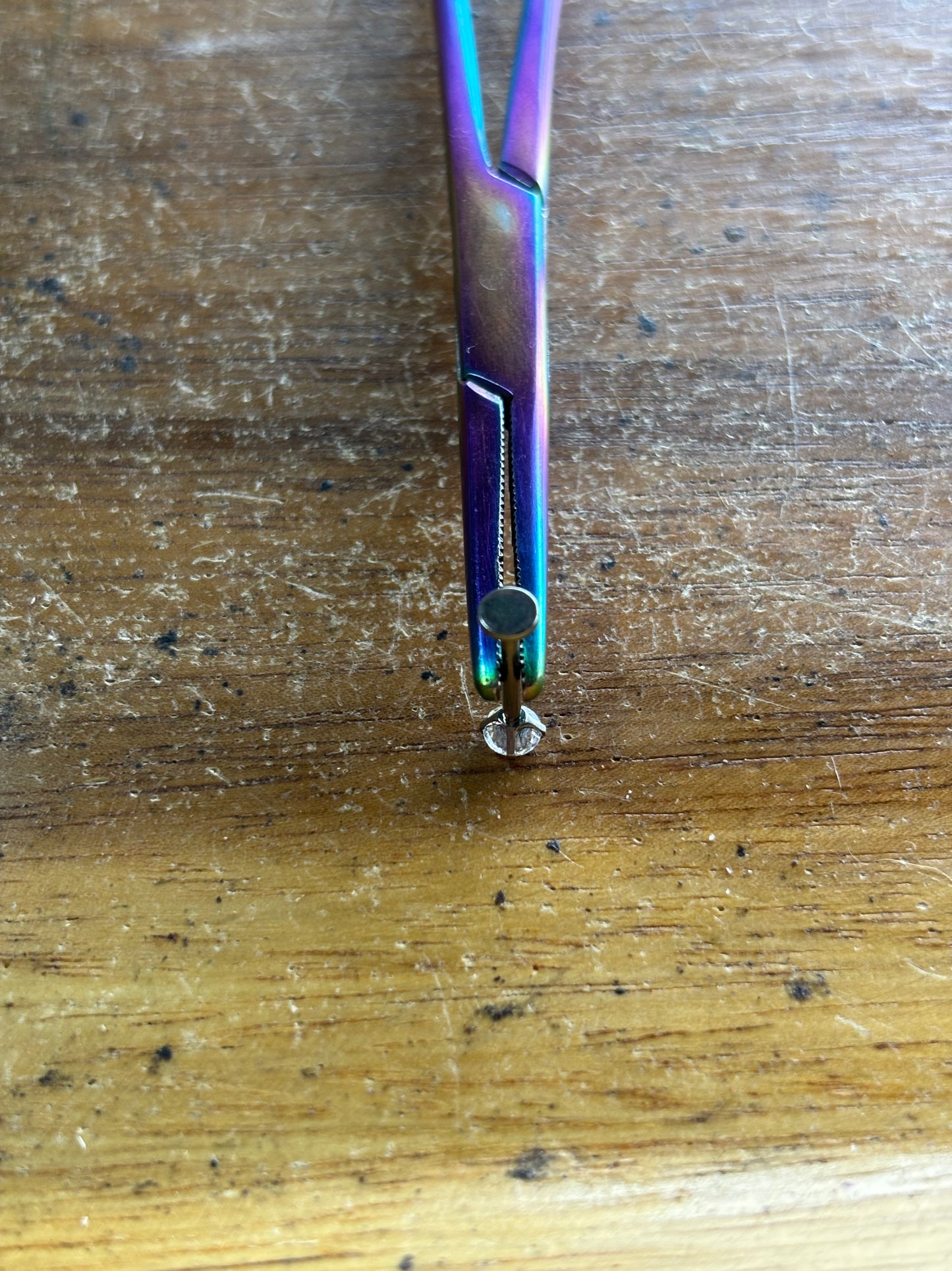 4mm Clear 16g 7/16 Labret