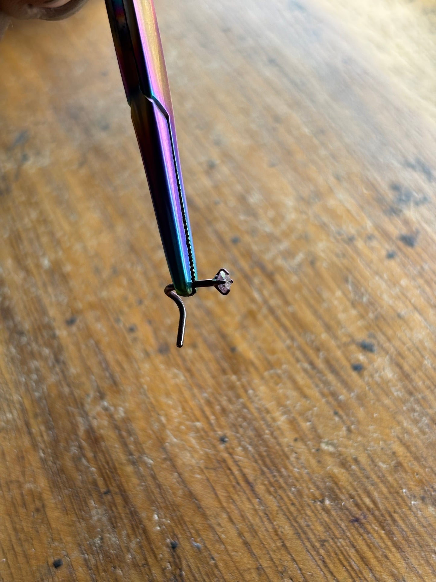 Pink 18g J curve nose jewelry