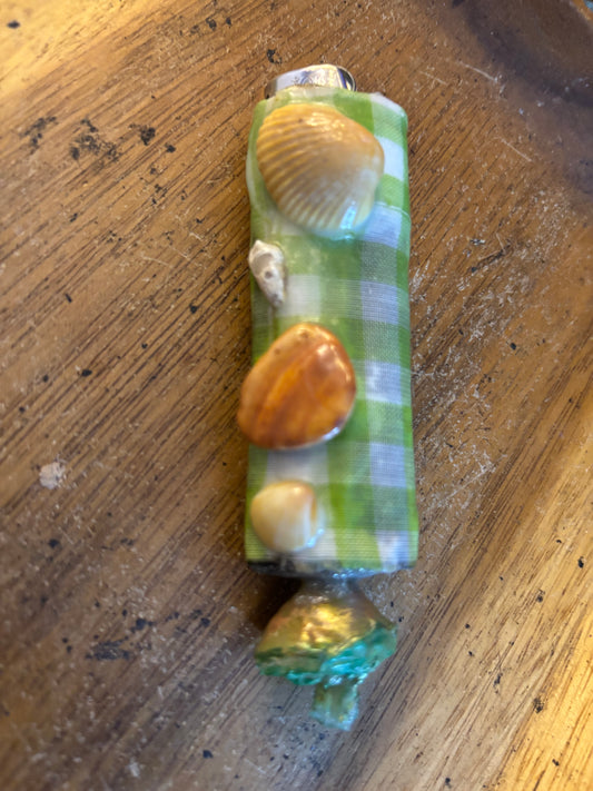 Green Shells Lighter Cover