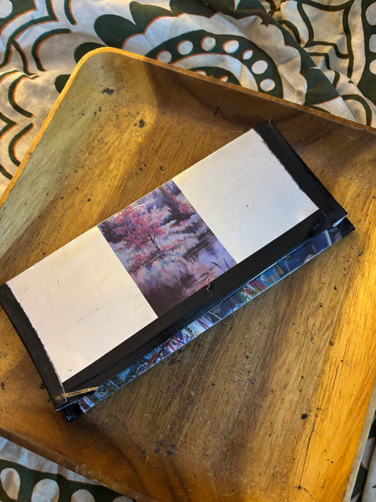 Pink Forest Trifold Tape Wallet