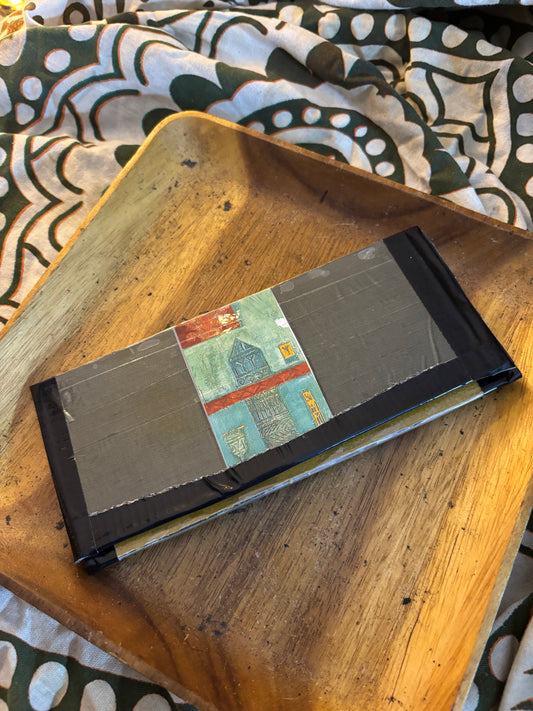 Gold Trifold Tape Wallet