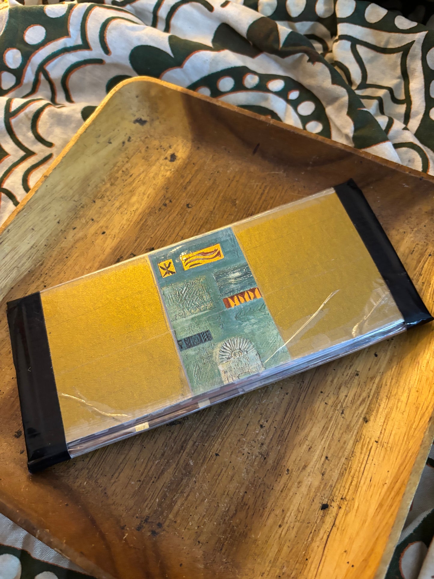 Gold Trifold Tape Wallet