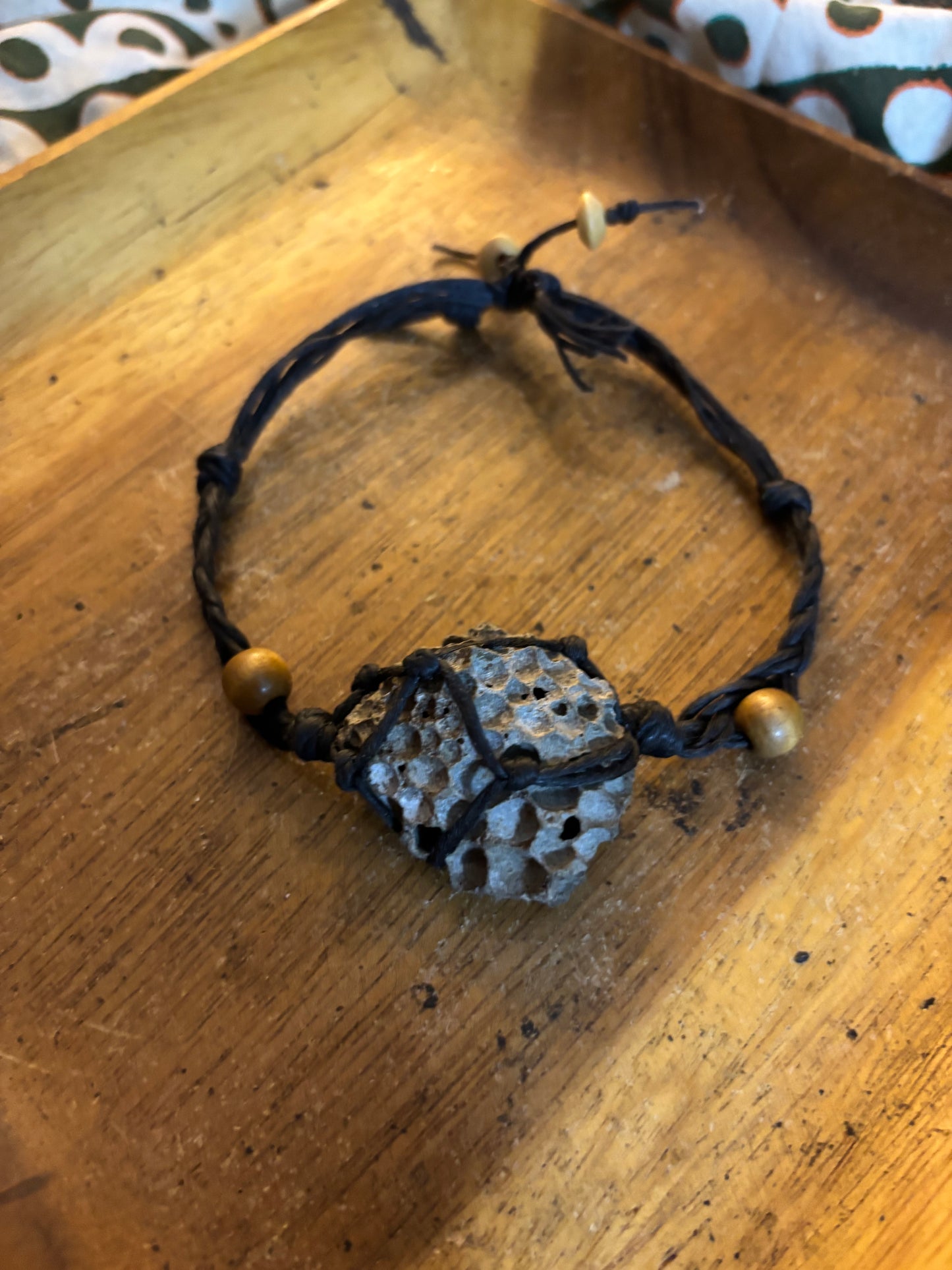 Larger Coral Hemp Bracelet