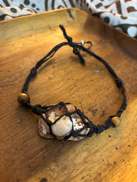 Two Shell Hemp Bracelet
