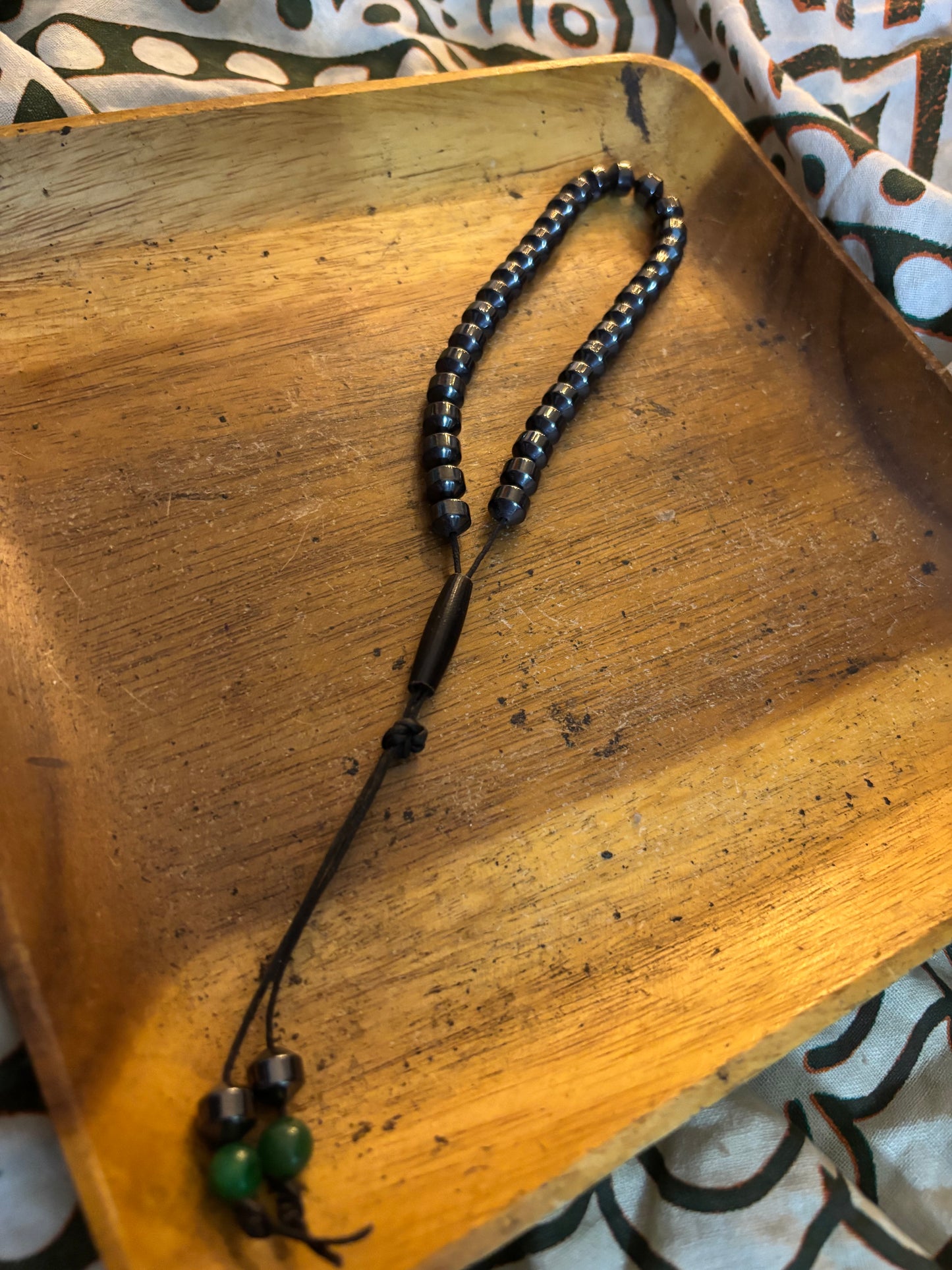 Hematite Prayer Bead Bracelet