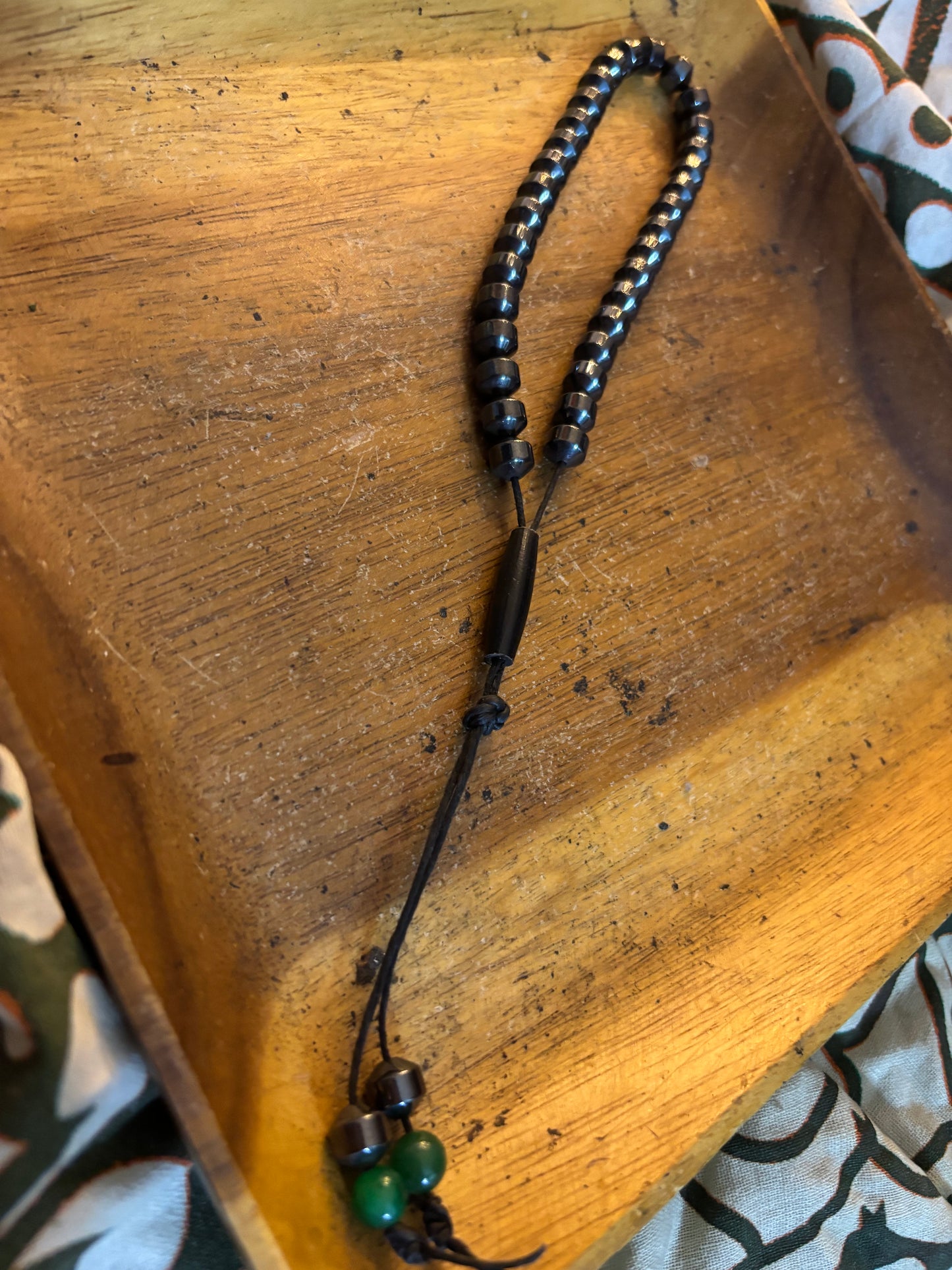 Hematite Prayer Bead Bracelet