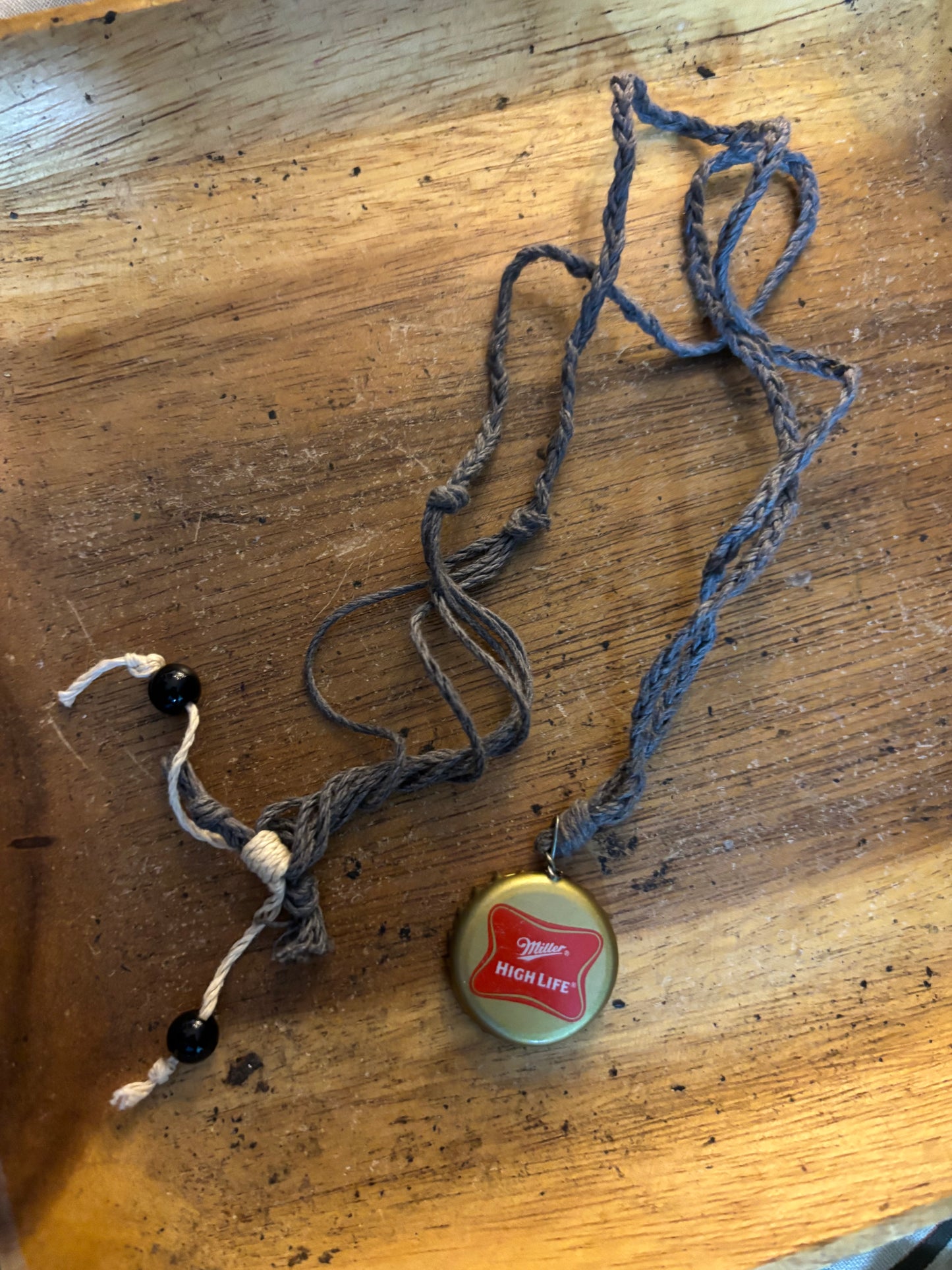 Green Bottle Cap Necklace