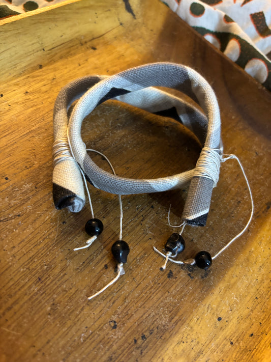 Grey Dread Hair Tie