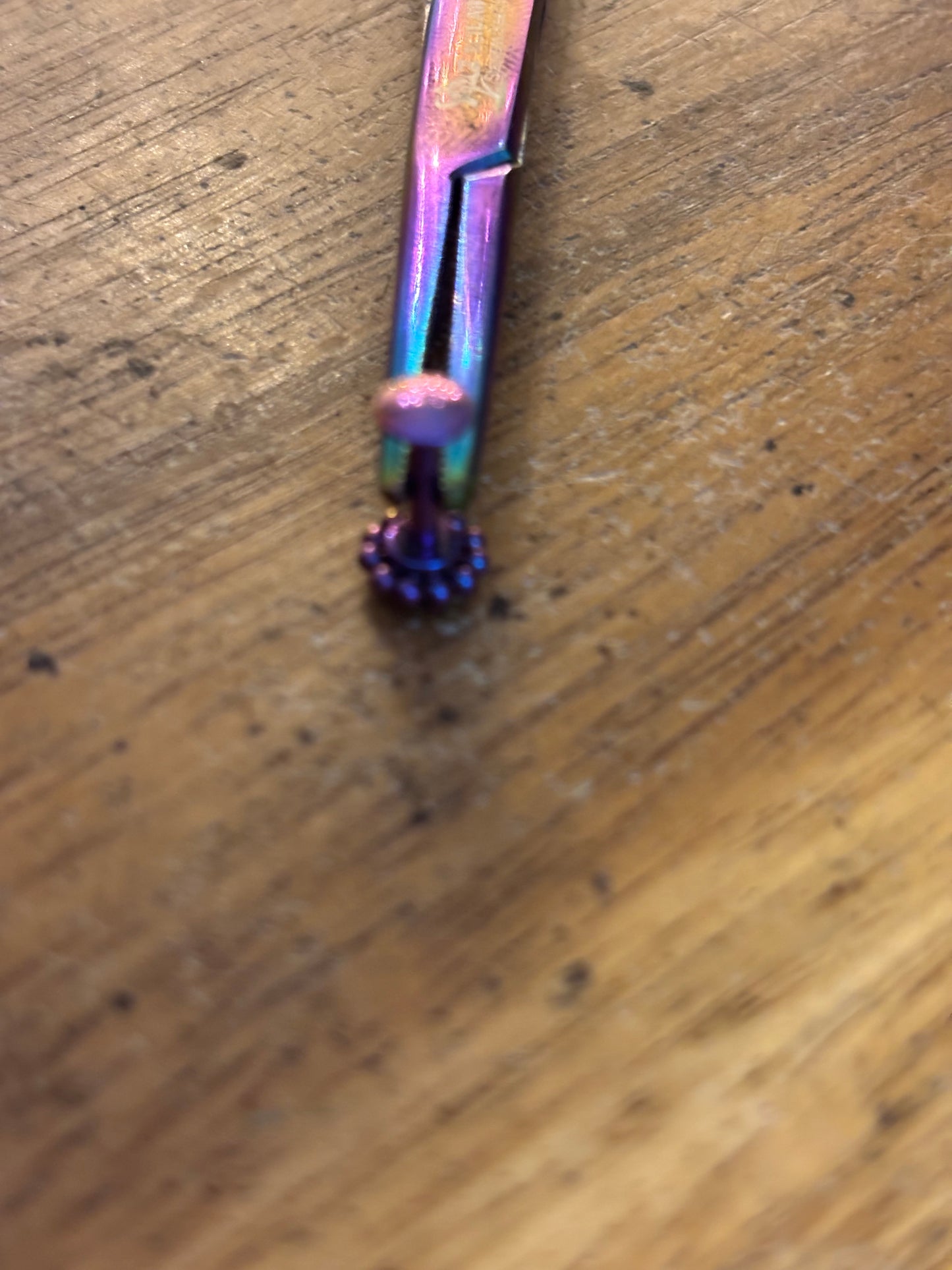 Purple titanium 14 gauge Labret