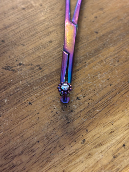 Purple titanium 14 gauge Labret
