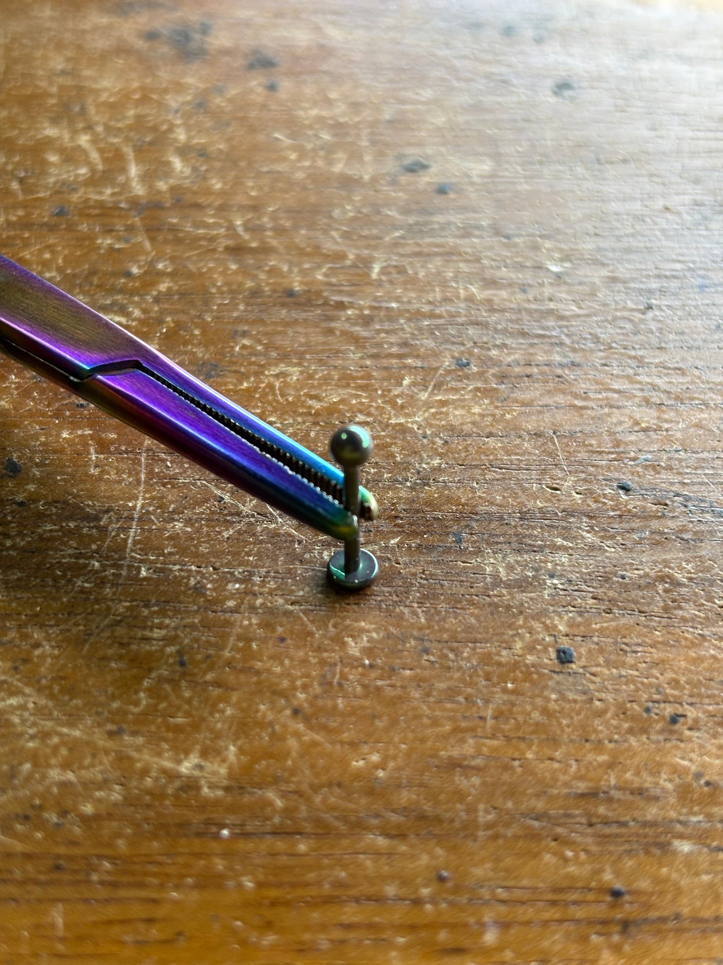 Teal AnodizedTtitanium 16g 7/16