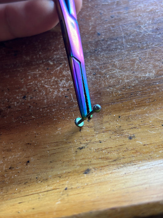 Teal AnodizedTtitanium 16g 7/16