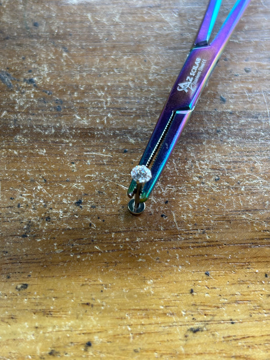 4mm Clear 16g 7/16 Labret