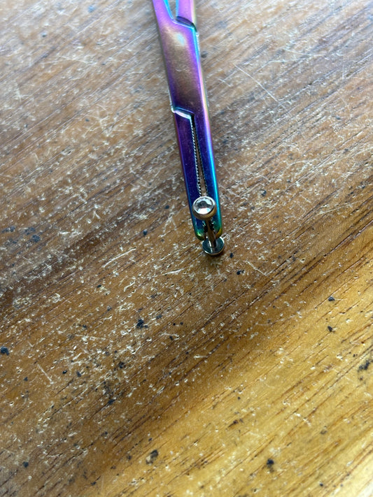 4mm Bezold Clear Labret 16g 7/16