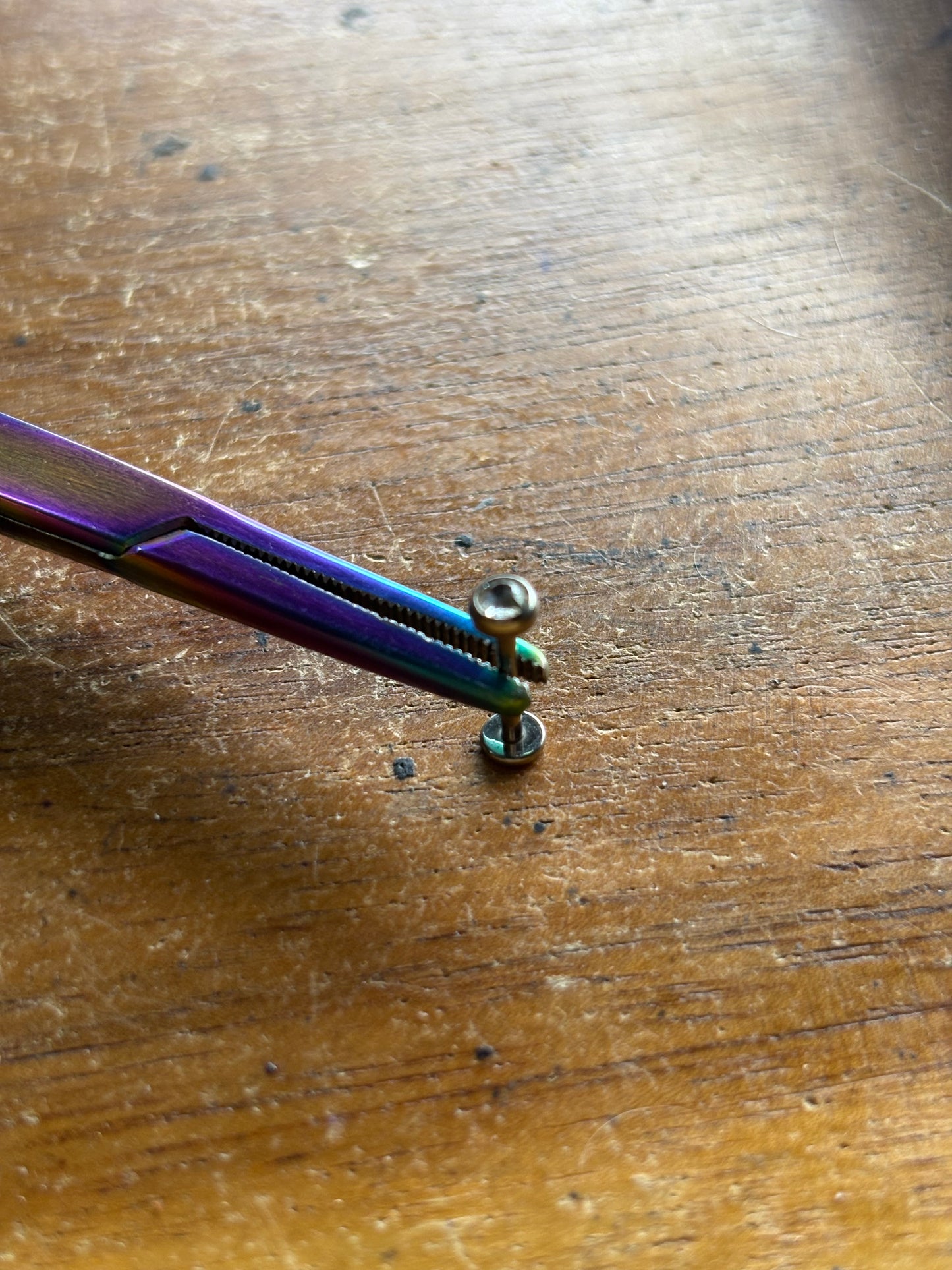 4mm Bezold Clear Labret 16g 7/16