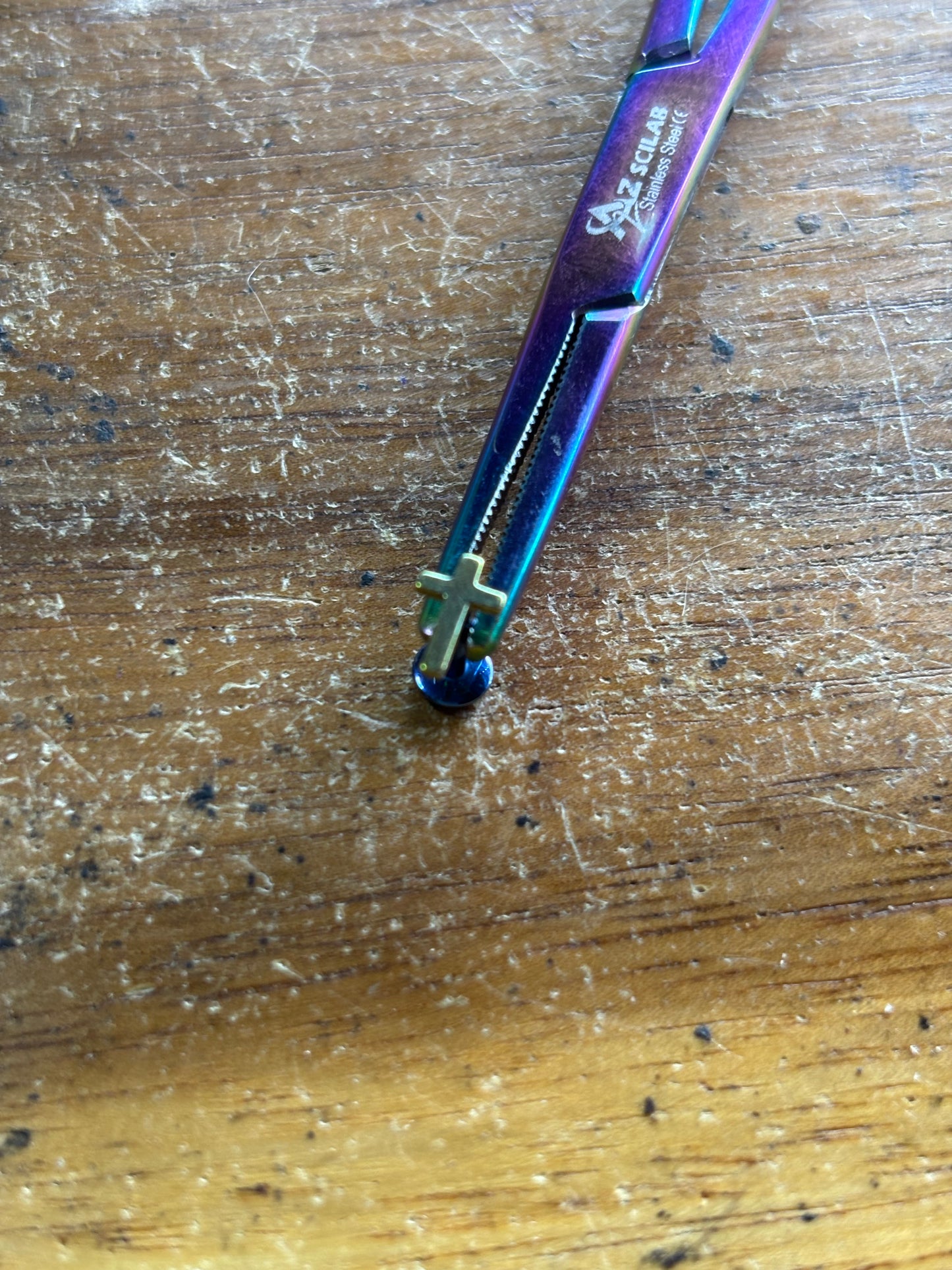 Gold Cross 14g 5/16 Labret