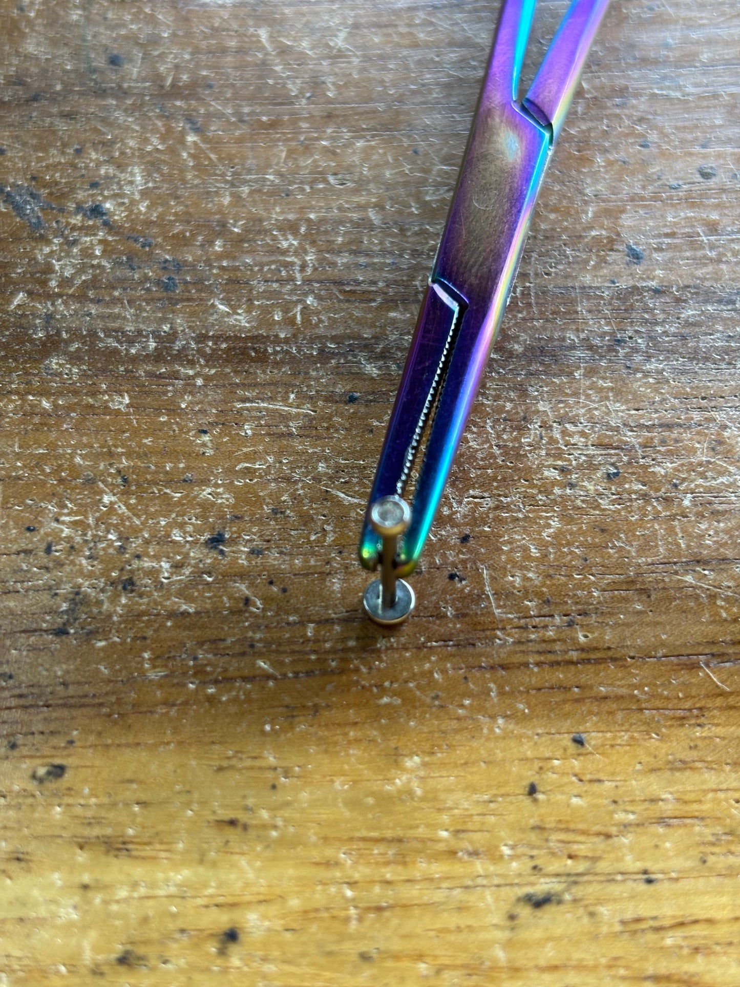 3mm Clear Bezled 16g 7/16 Labret