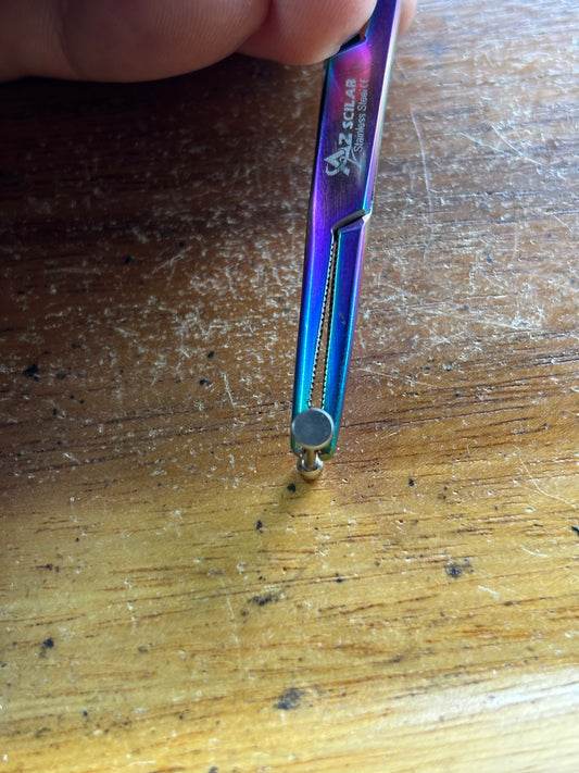 3mm Clear Bezled 16g 7/16 Labret