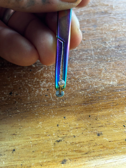 3mm Clear Bezled 16g 7/16 Labret