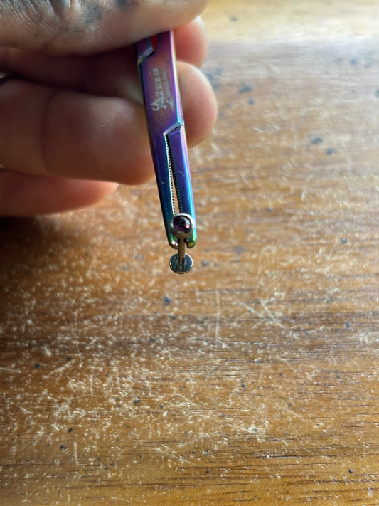 4mm Amethyst 16g 7/16 Labret
