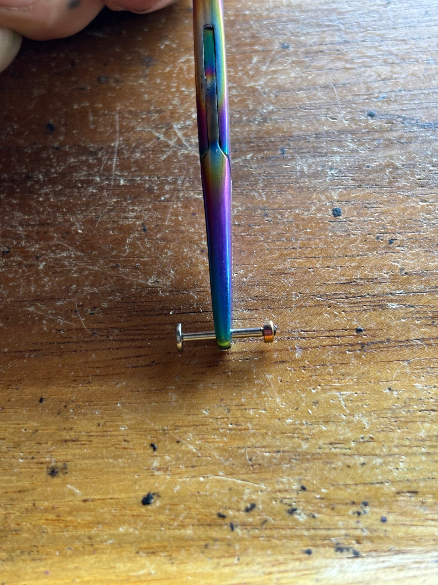 3mm Jet Anodized  Rose Gold 16g 7/16 Labret